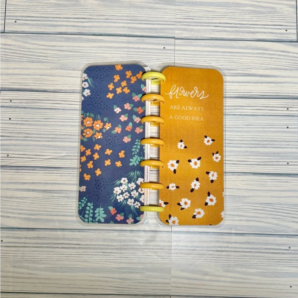 Happy Planner skinny mini size undated weekly layout Flowers are always a good i